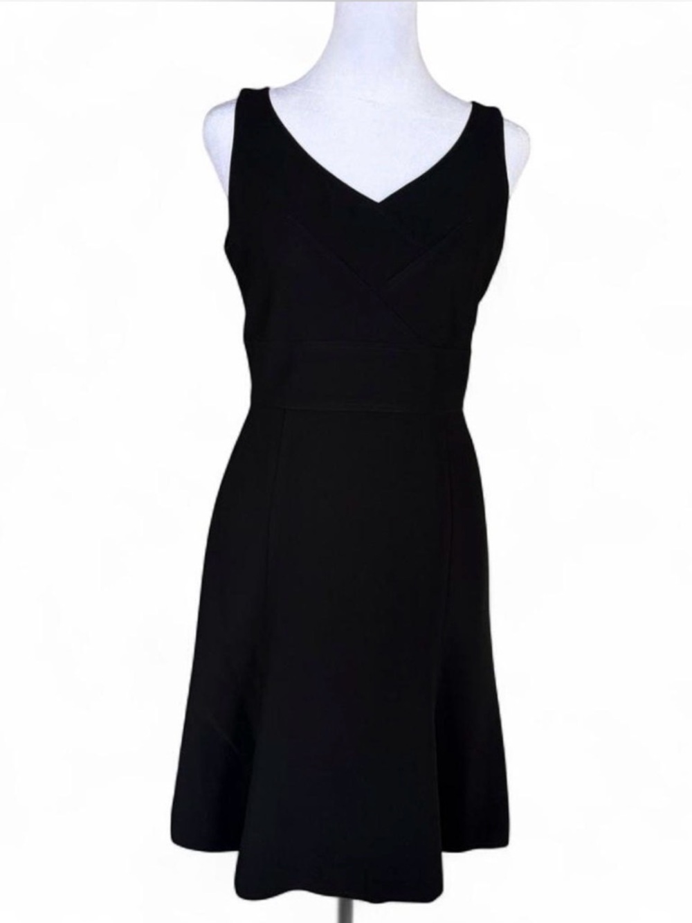 Ann Taylor Elegant Black Sleeveless Midi Dress